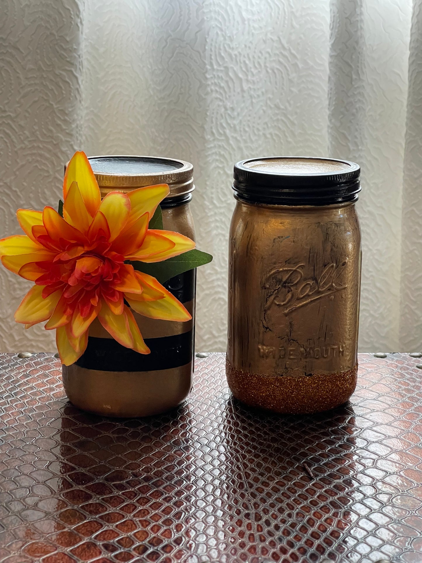 Golden Twilight Mason Jar